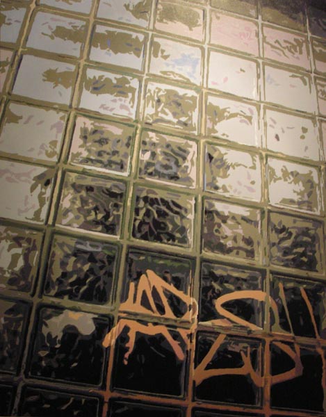 Glass bricks - painting by Peter Tankey