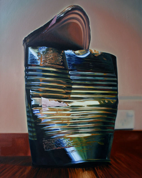 Bent can - painting by Peter Tankey